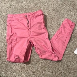Women’s neon pink skinny jeans size L